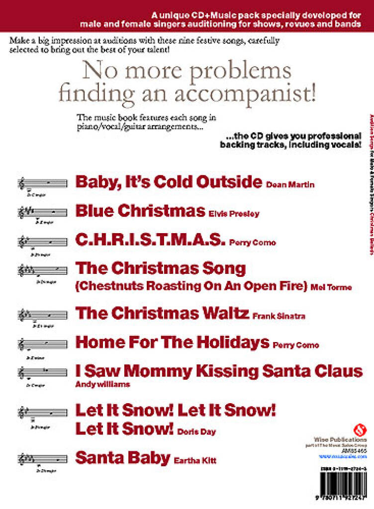Audition Songs Christmas Ballads Bk/Cd