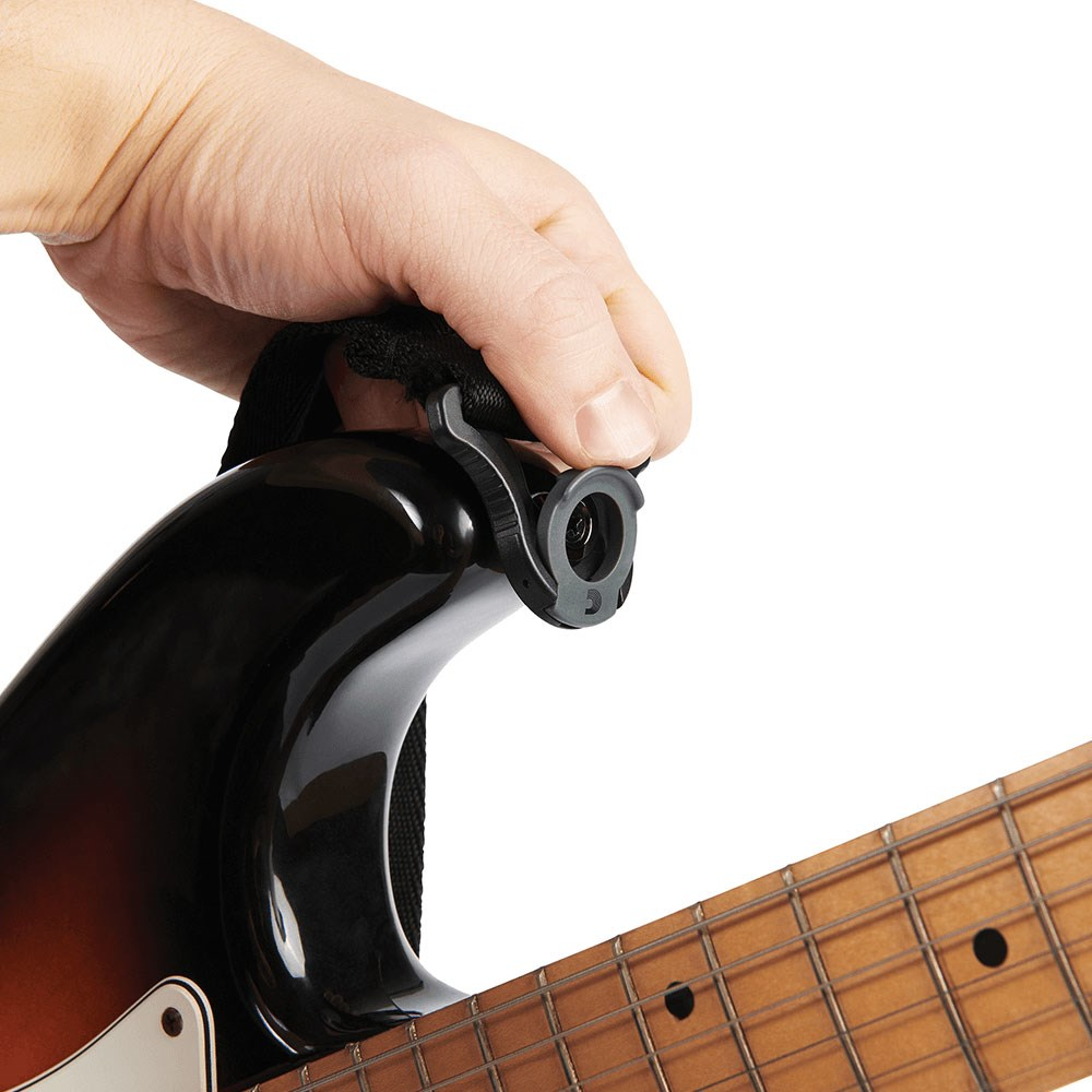 D’Addario Auto Lock Guitar Strap in Black