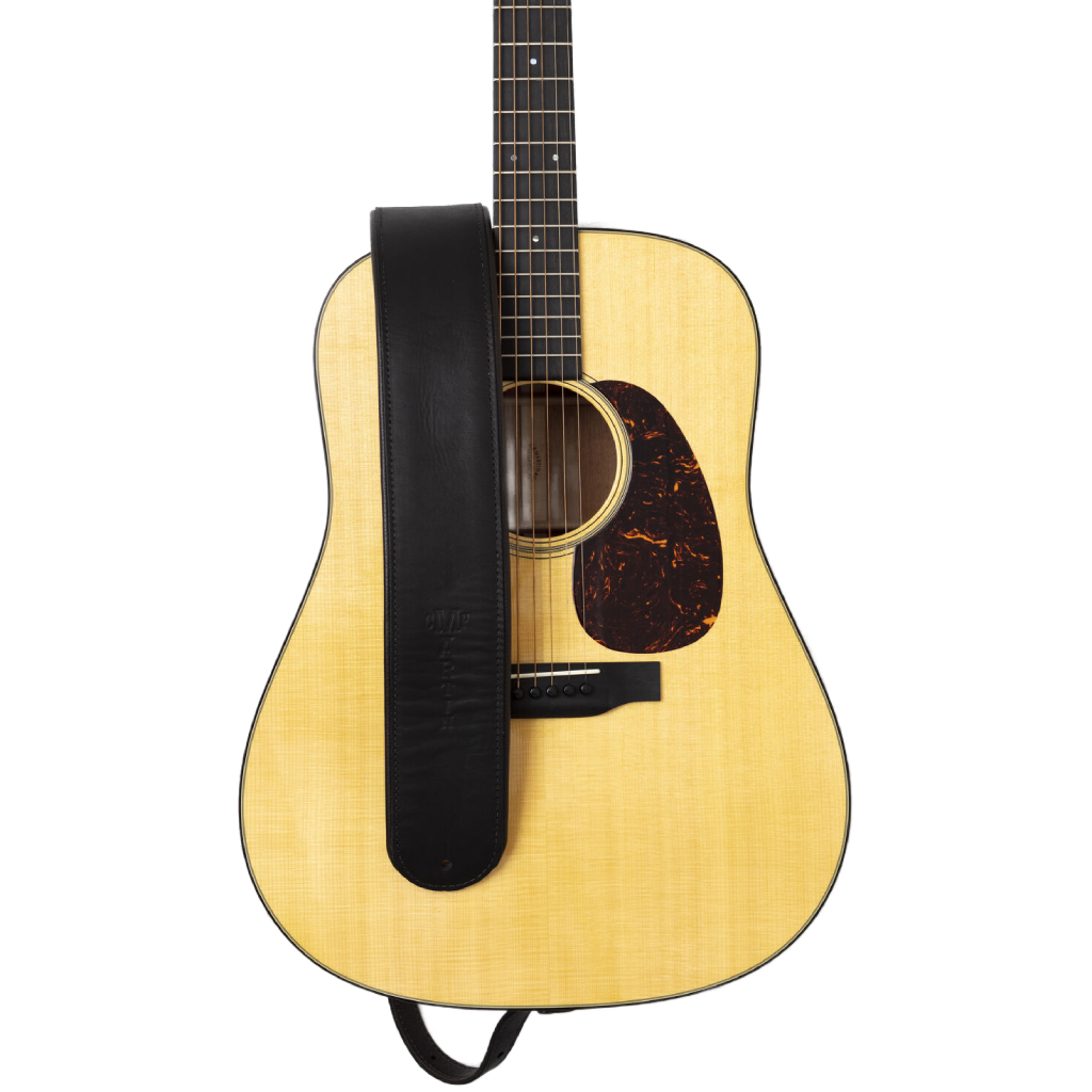 Martin Premium Rolled Leather Strap in Black