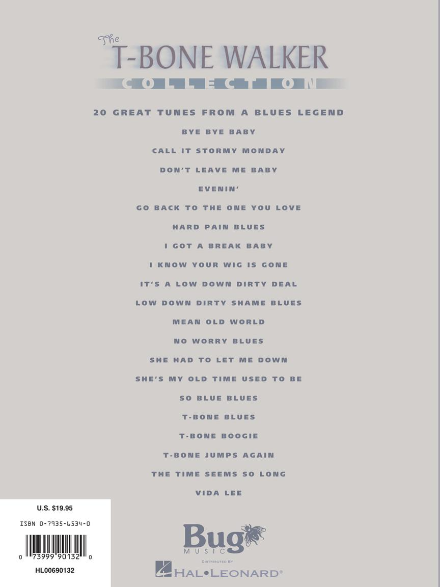 The T Bone Walker Collection Guitar Tab