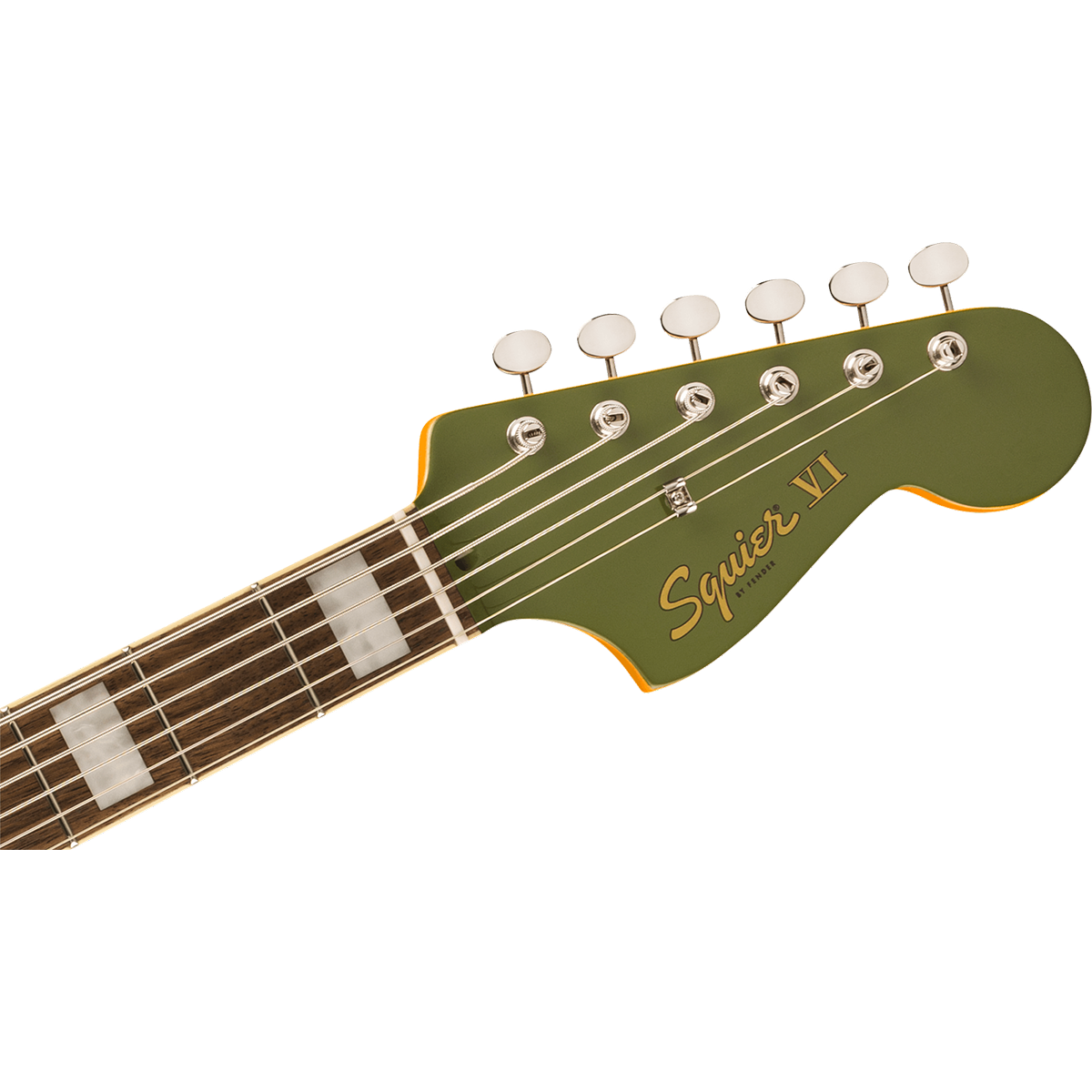 Squier FSR Classic Vibe Bass VI, Laurel Fingerboard, Tortoiseshell Pickguard, Matching Headstock in Antique Olive