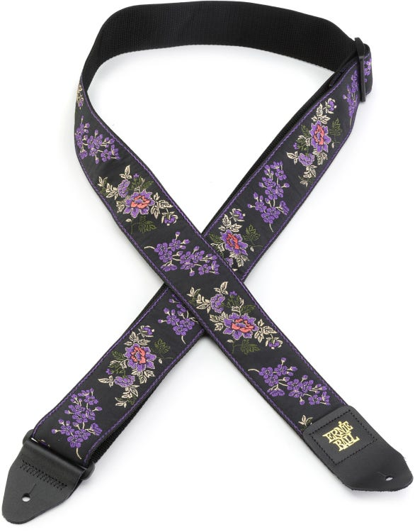 Ernie Ball Classic Jacquard Guitar Or Bass Strap in Lavender Blossom