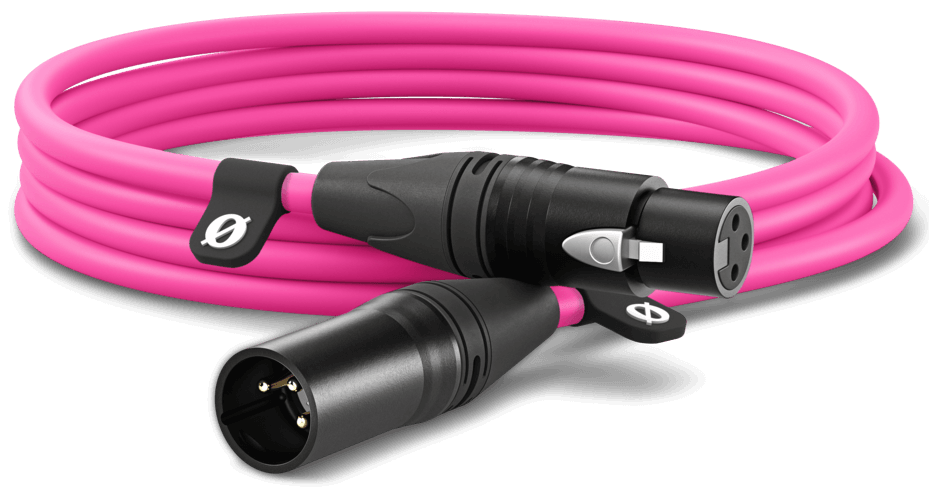 RODE XLR3 3m Premium XLR Cable in Pink