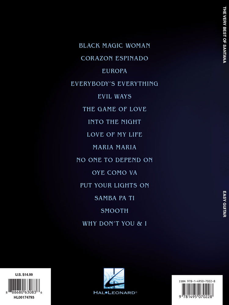 The Very Best Of Santana Easy Guitar Notes And Tab