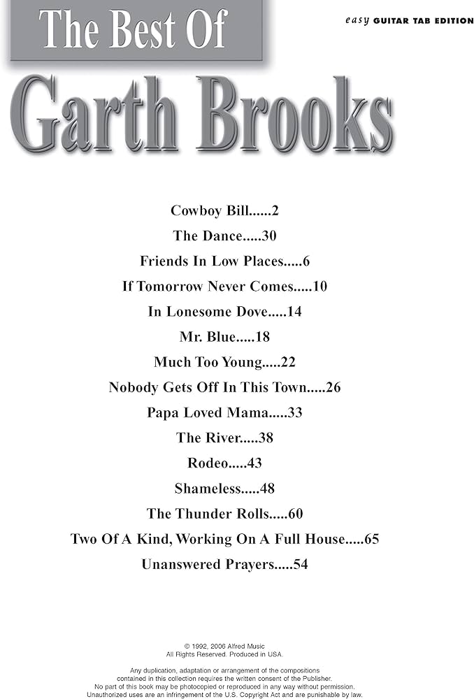 The Best Of Garth Brooks Guitar Tab