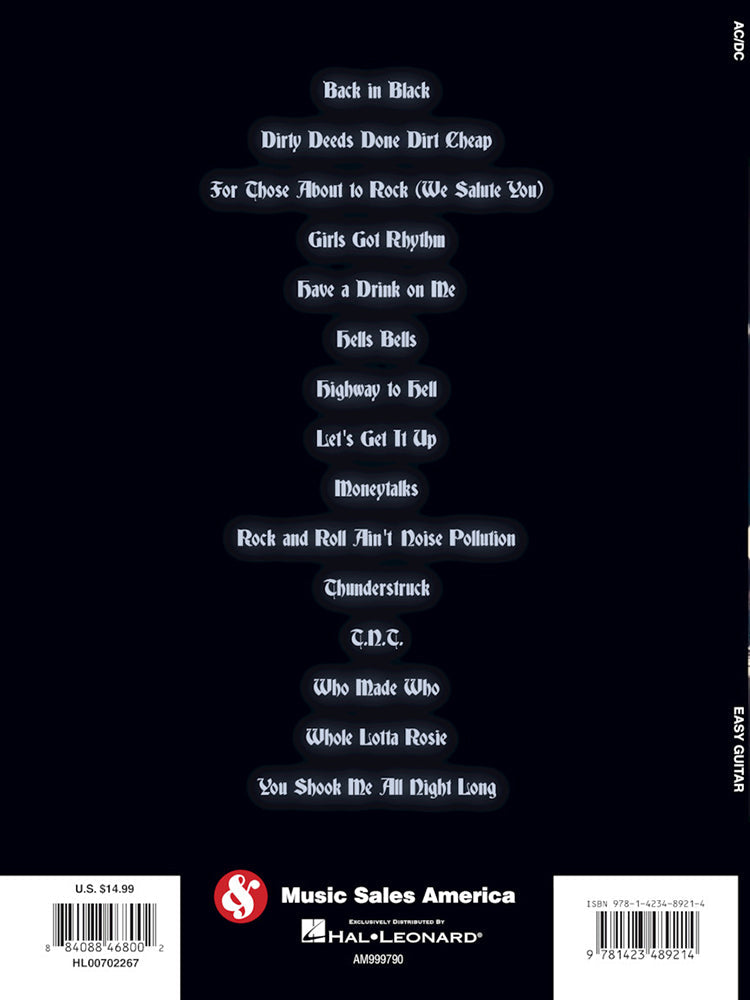 AC DC Easy Guitar Riffs And Solos Tab