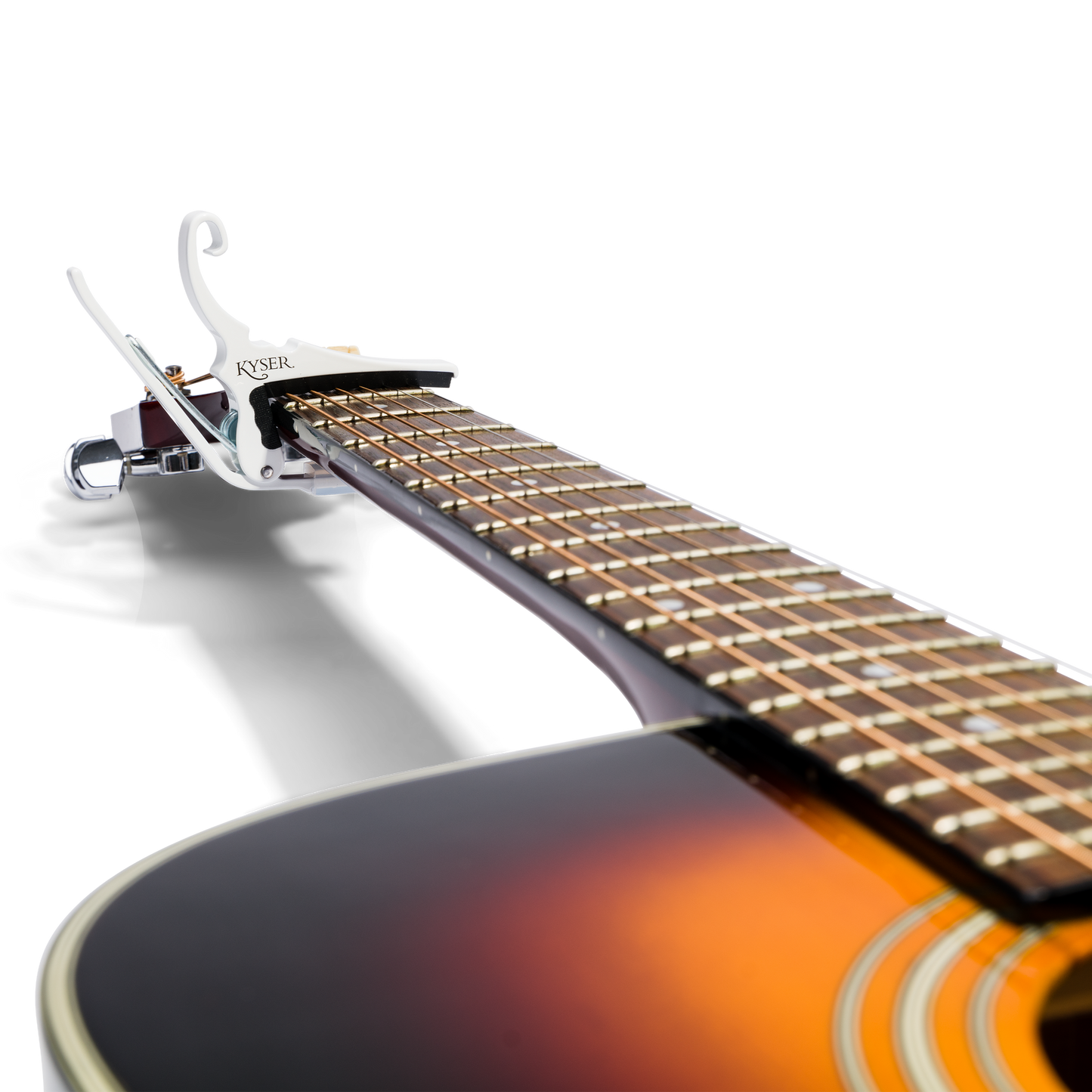 Kyser Quick Change Acoustic Guitar Capo in White