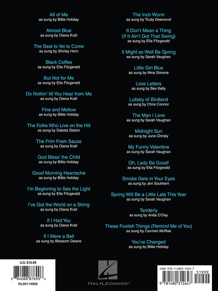 Jazz Divas Original Keys For Singers