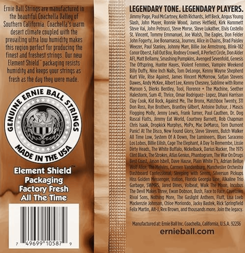 Ernie Ball Earthwood Phosphor Bronze Custom Medium Acoustic Guitar String 11.5 - 54 Gauge