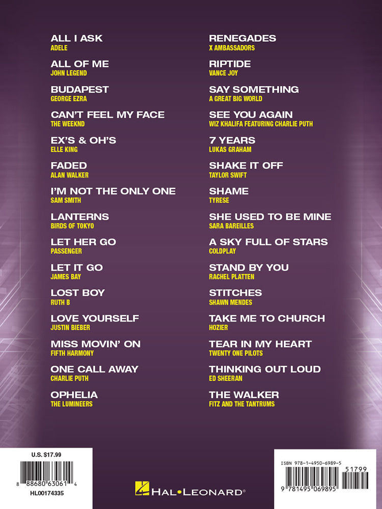 Popular Sheet Music 30 Hits From 2014-2016 PVG