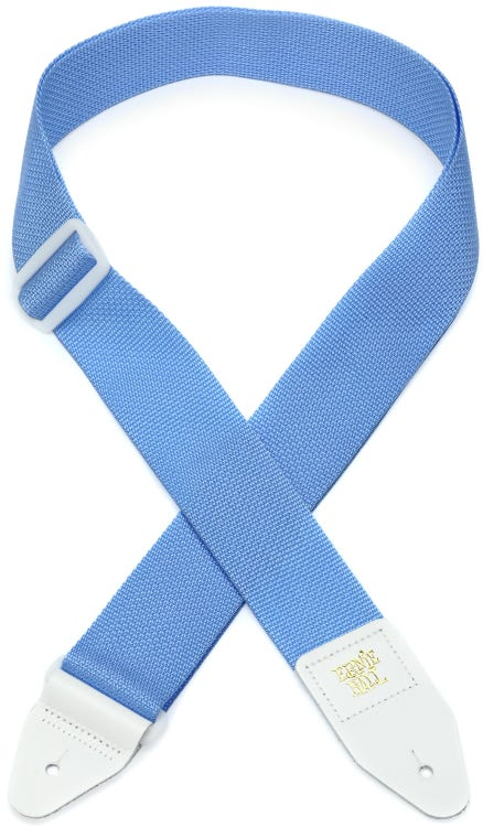 Ernie Ball Polypro Guitar Or Bass Strap in Soft Blue & White