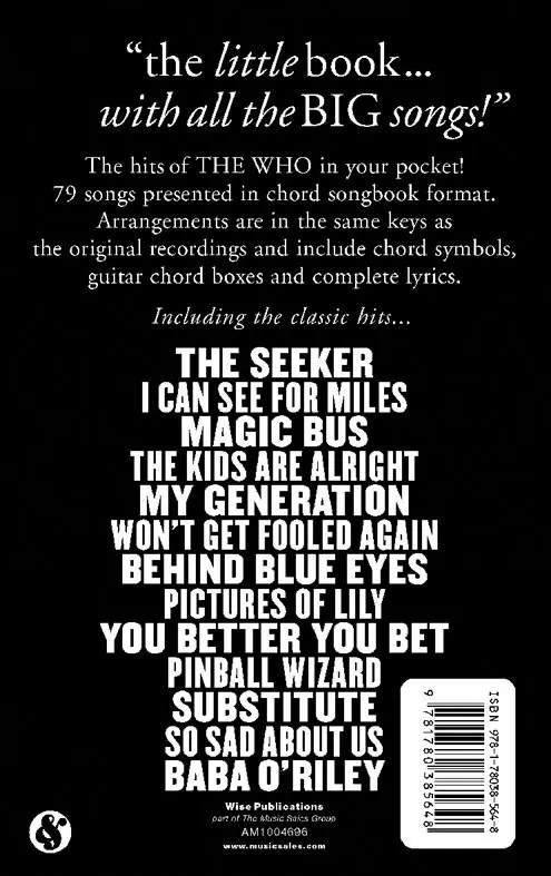 The Little Black Songbook of The Who