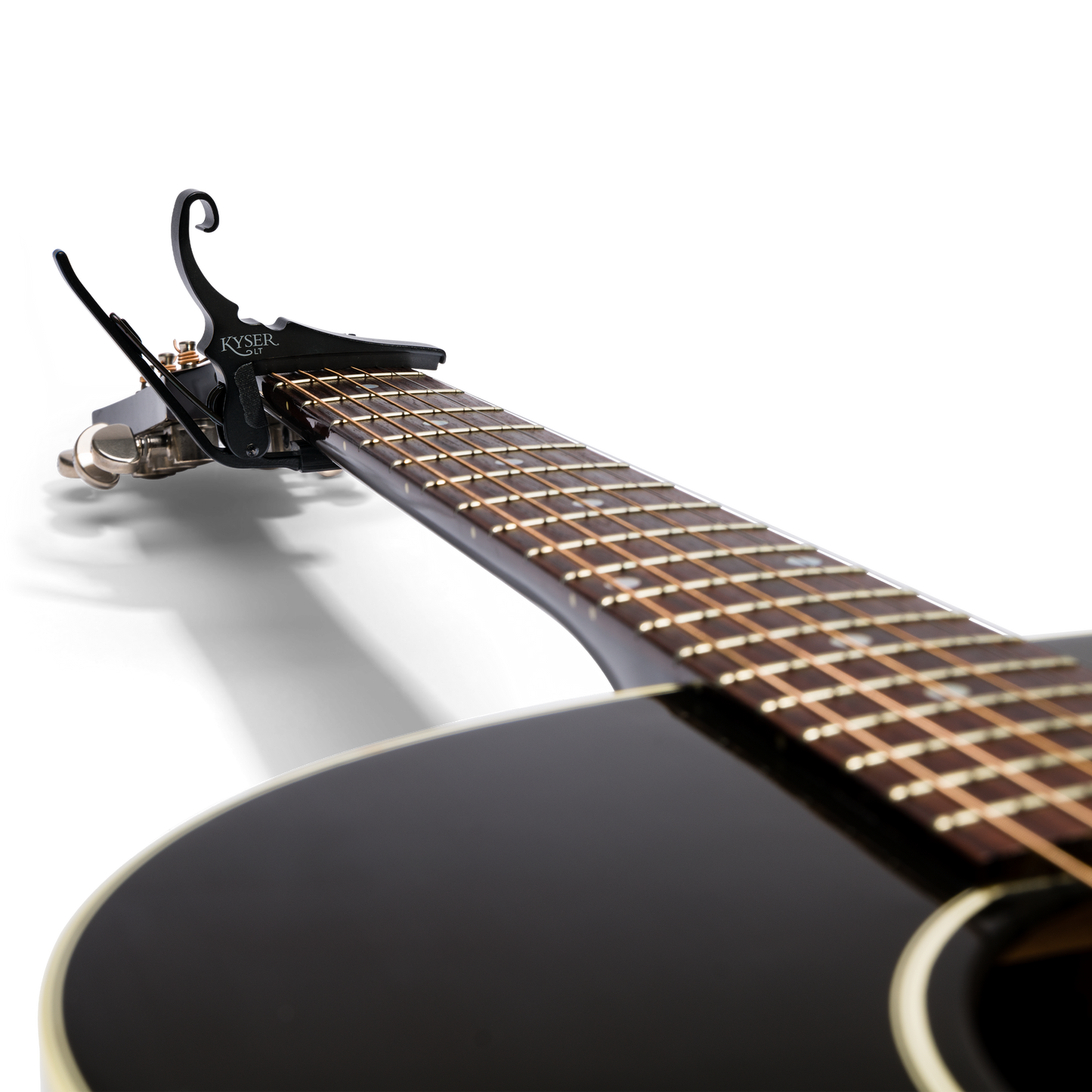 Kyser Quick Change Low Tension Acoustic Guitar Capo in Matte Black