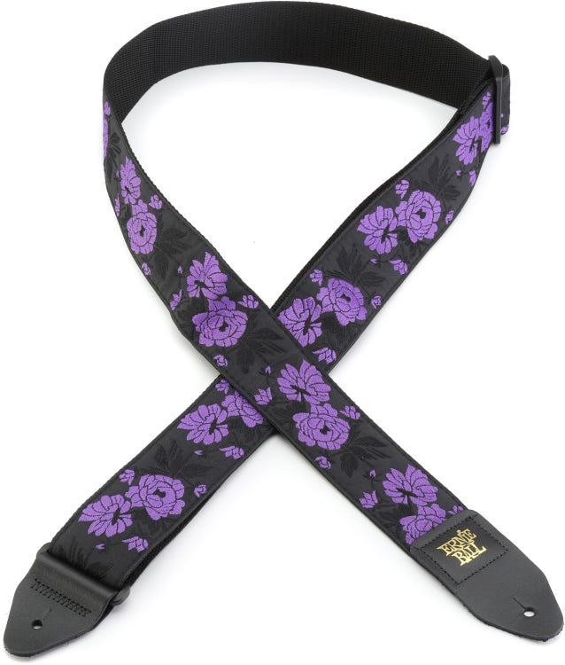 Ernie Ball Classic Jacquard Guitar Or Bass Strap in Lavender Rose