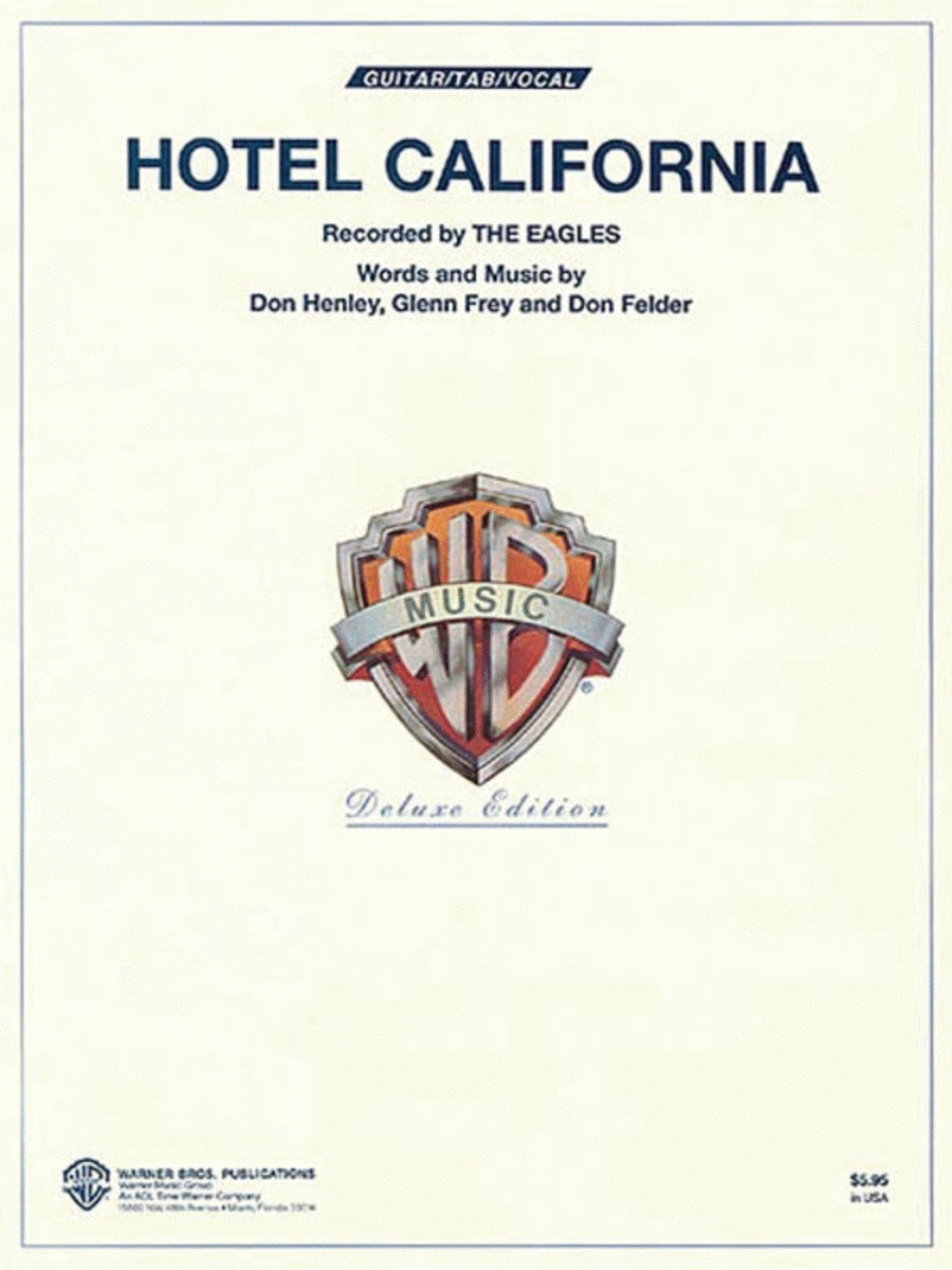 Hotel California Guitar Tab & Vocal Single Sheet