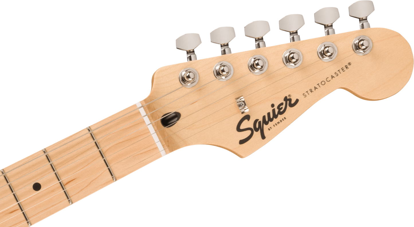 Squier FSR Squier Sonic Stratocaster HSS, Maple Fingerboard, Black Pickguard in 2-Color Sunburst