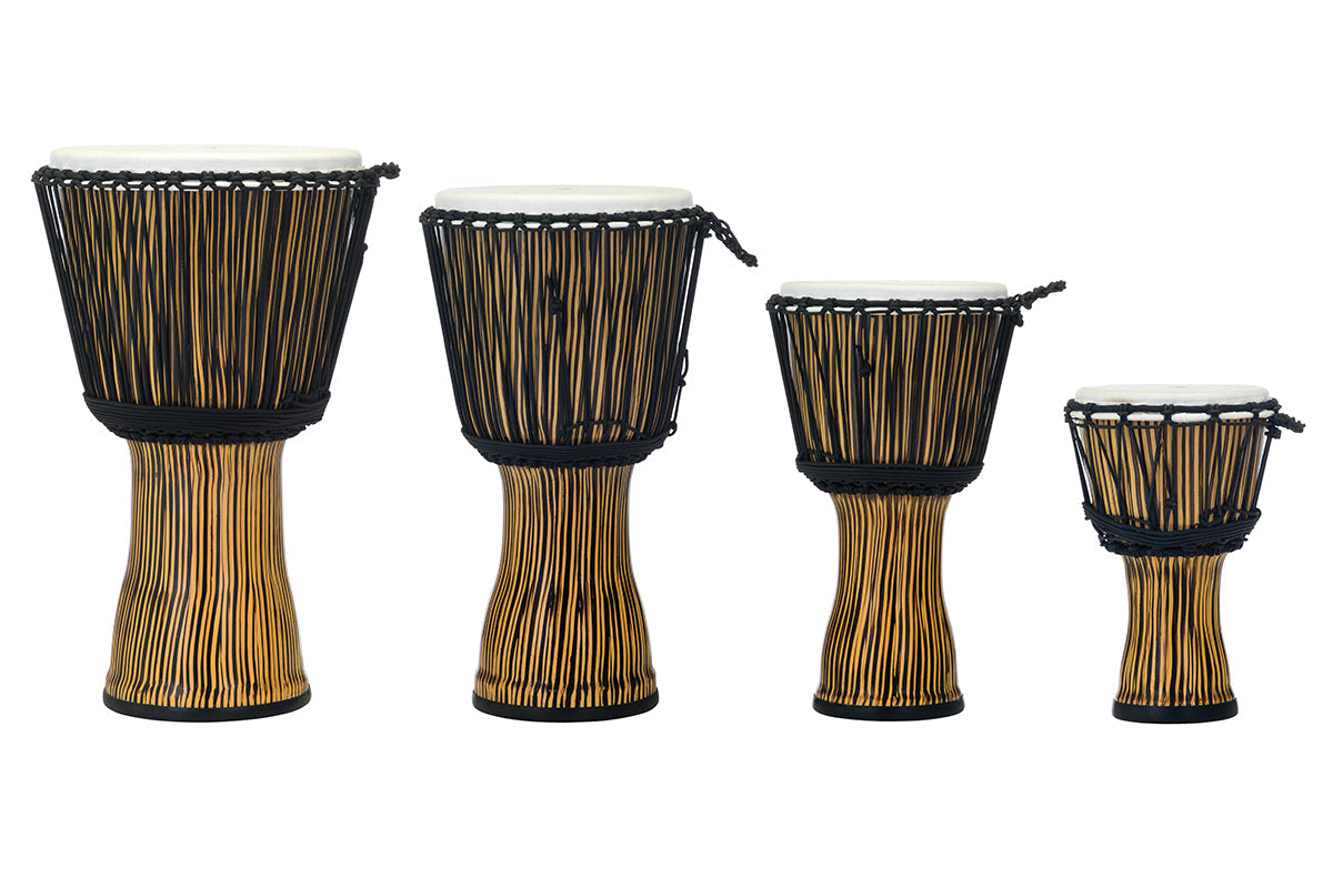 Pearl Percussion 14" Synthetic Shell Rope Tuned Djembe in Zebra Grass