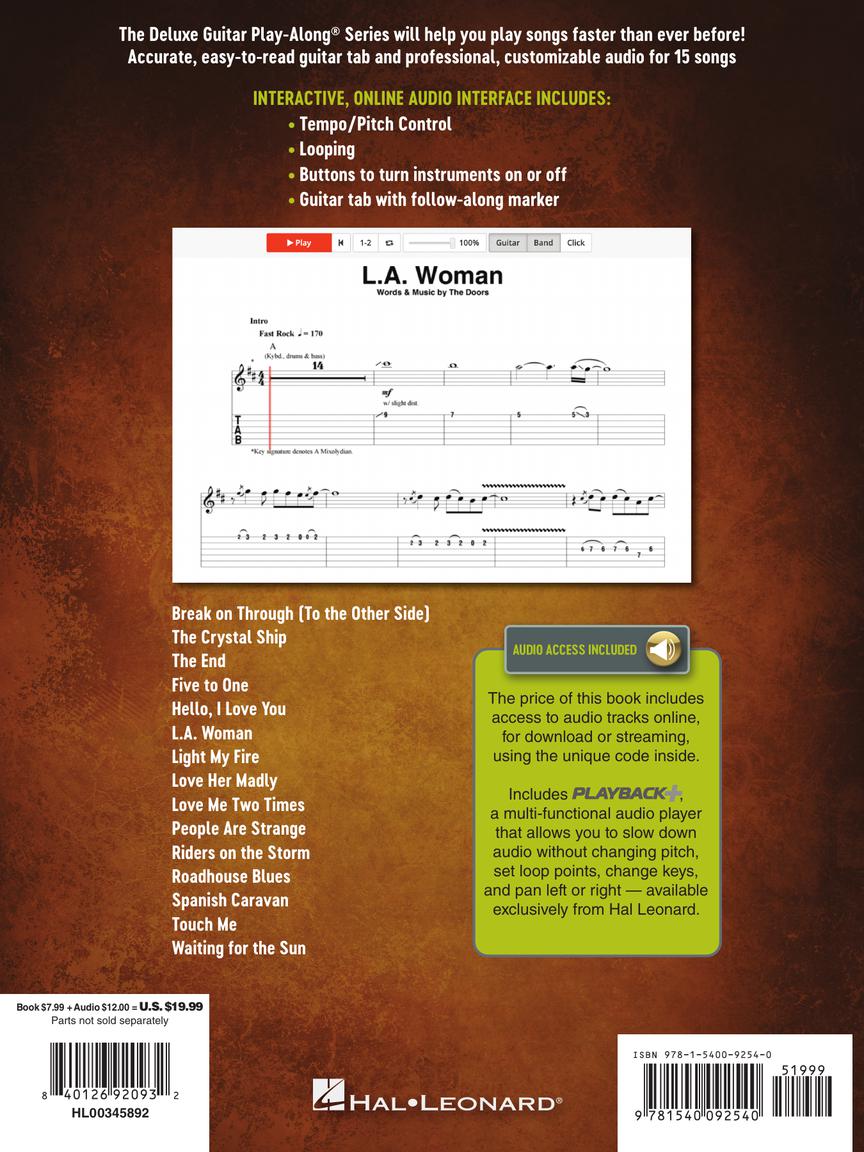 The Doors Deluxe Guitar Play Along Volume 25 Bk/Ola