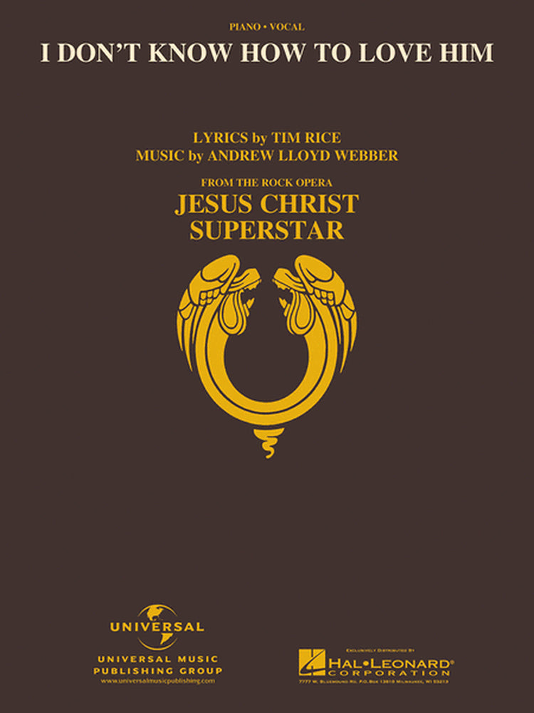 I Don't Know How To Love Him From Jesus Christ Superstar PVG S/S
