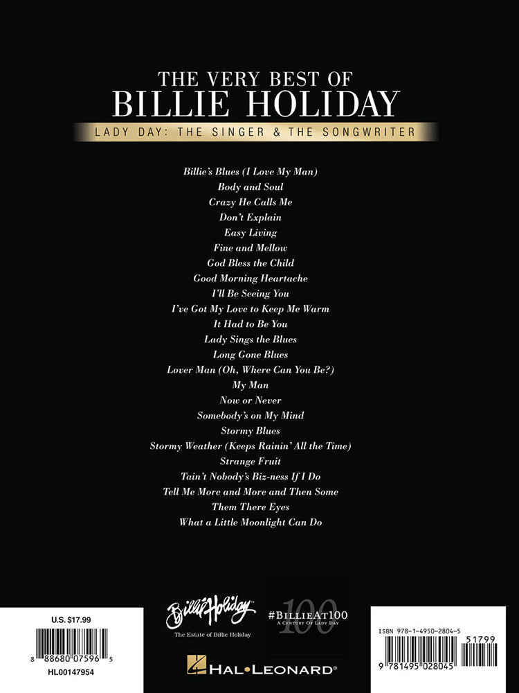 The Very Best Of Billie Holiday 100th Birthday Edition PVG