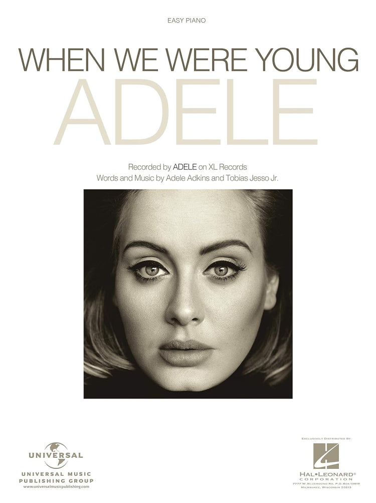 Adele When We Were Young Easy Piano S/S