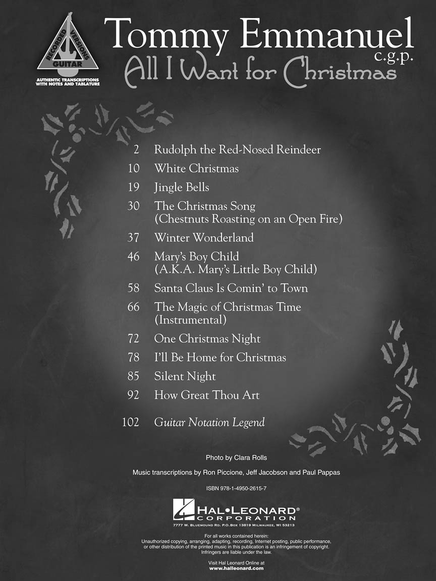 Tommy Emmanuel All I Want for Christmas Guitar Tab
