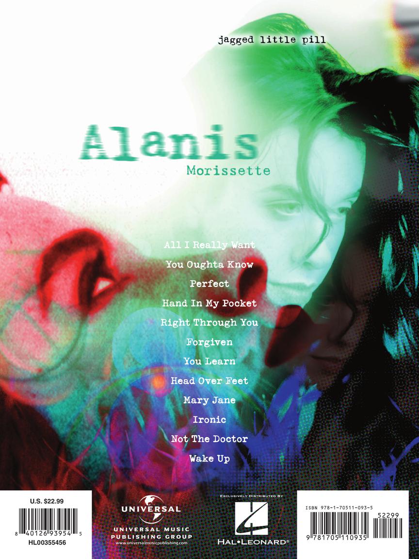 Alanis Morissette Jagged Little Pill Guitar Recorded Versions Softcover Tab