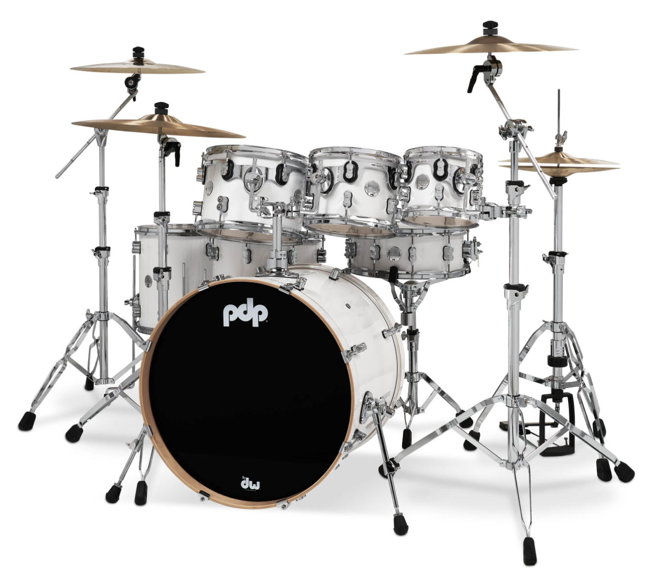 PDP Concept Maple 22 7 Piece Shell Pack in Pearlescent White
