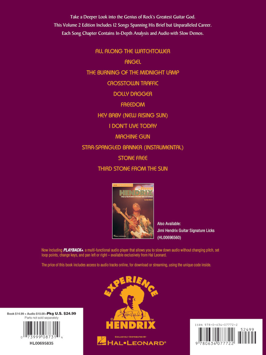 Jimi Hendrix Volume 2 Signature Licks Bk/Cd