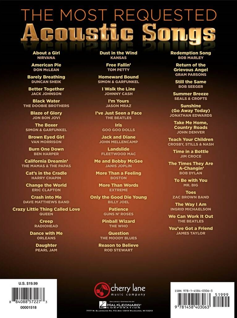 The Most Requested Acoustic Songs PVG