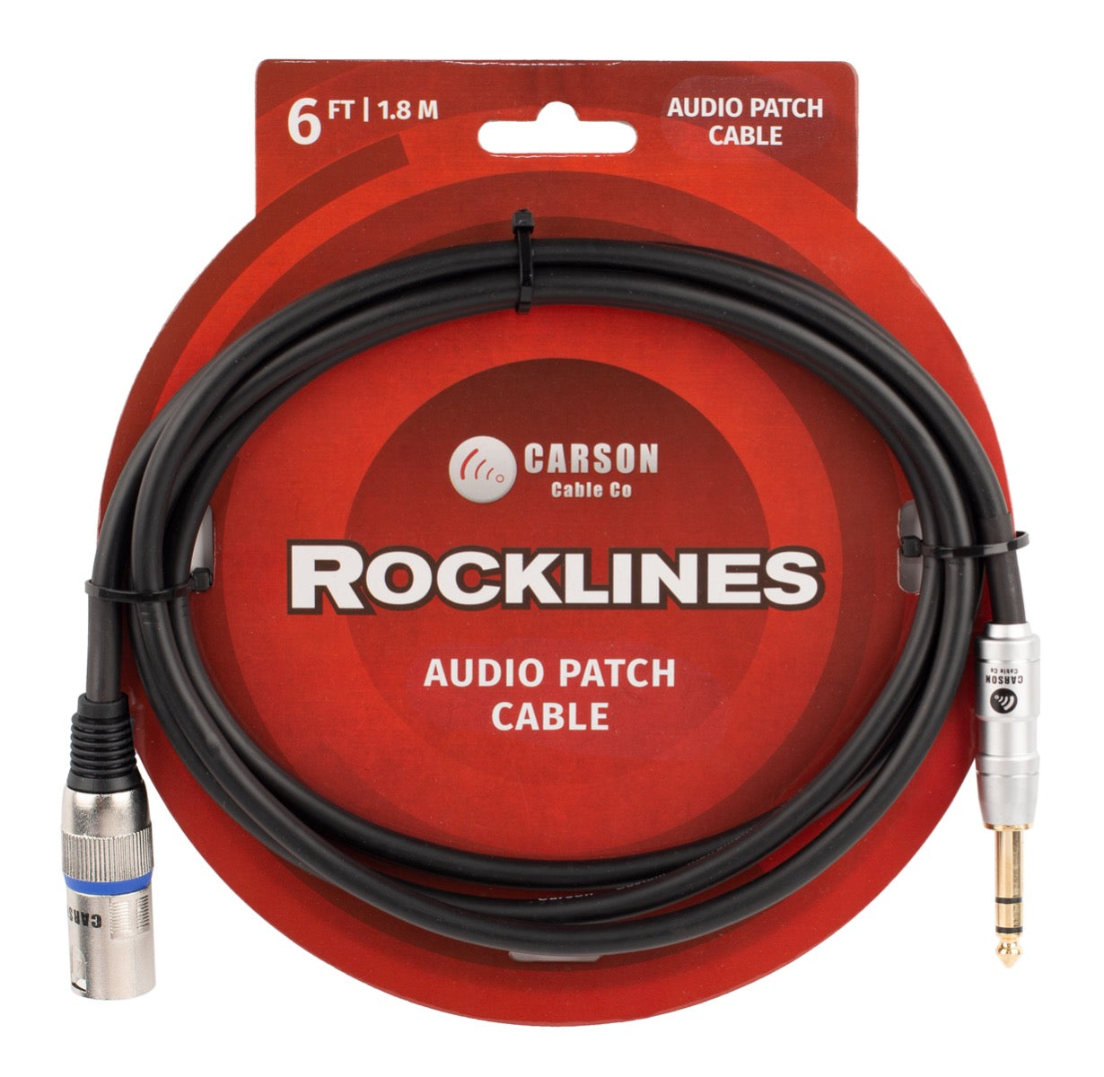 Carson Rocklines ROM06A 6.3 Stereo Jack Plug S To XLR M Mic/Audio Cable