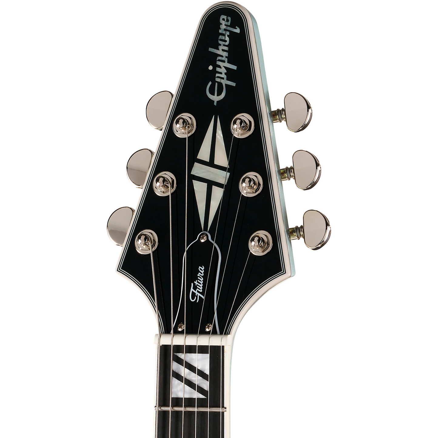Epiphone Futura Flying V Custom Electric Guitar in Quicksilver Shift