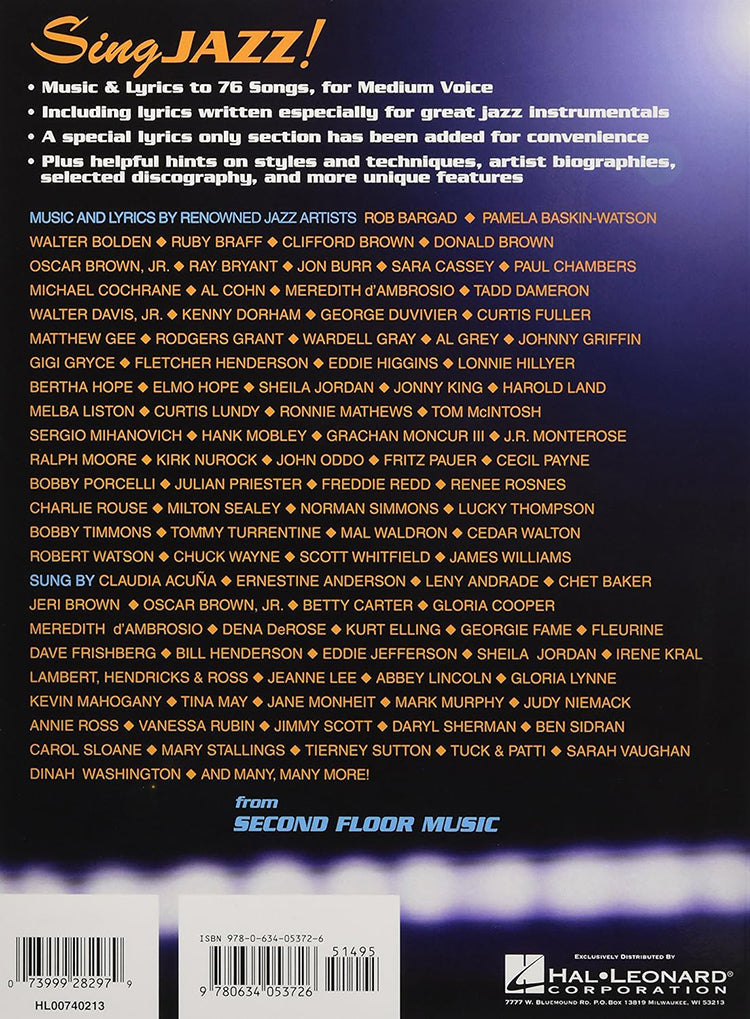 Sing Jazz Leadsheets For 76 Jazz Vocals