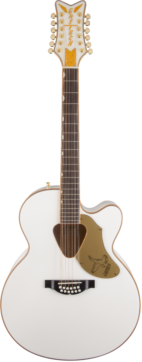 Gretsch G5022CWFE-12 Rancher Falcon Jumbo 12-String Acoustic Electric Guitar in White