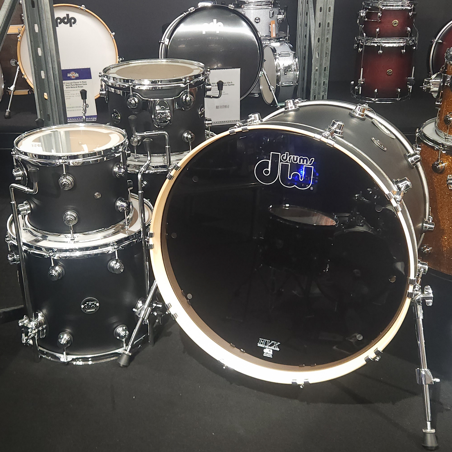 DW Performance Series 5-Piece Drum kit in Charcoal Metallic