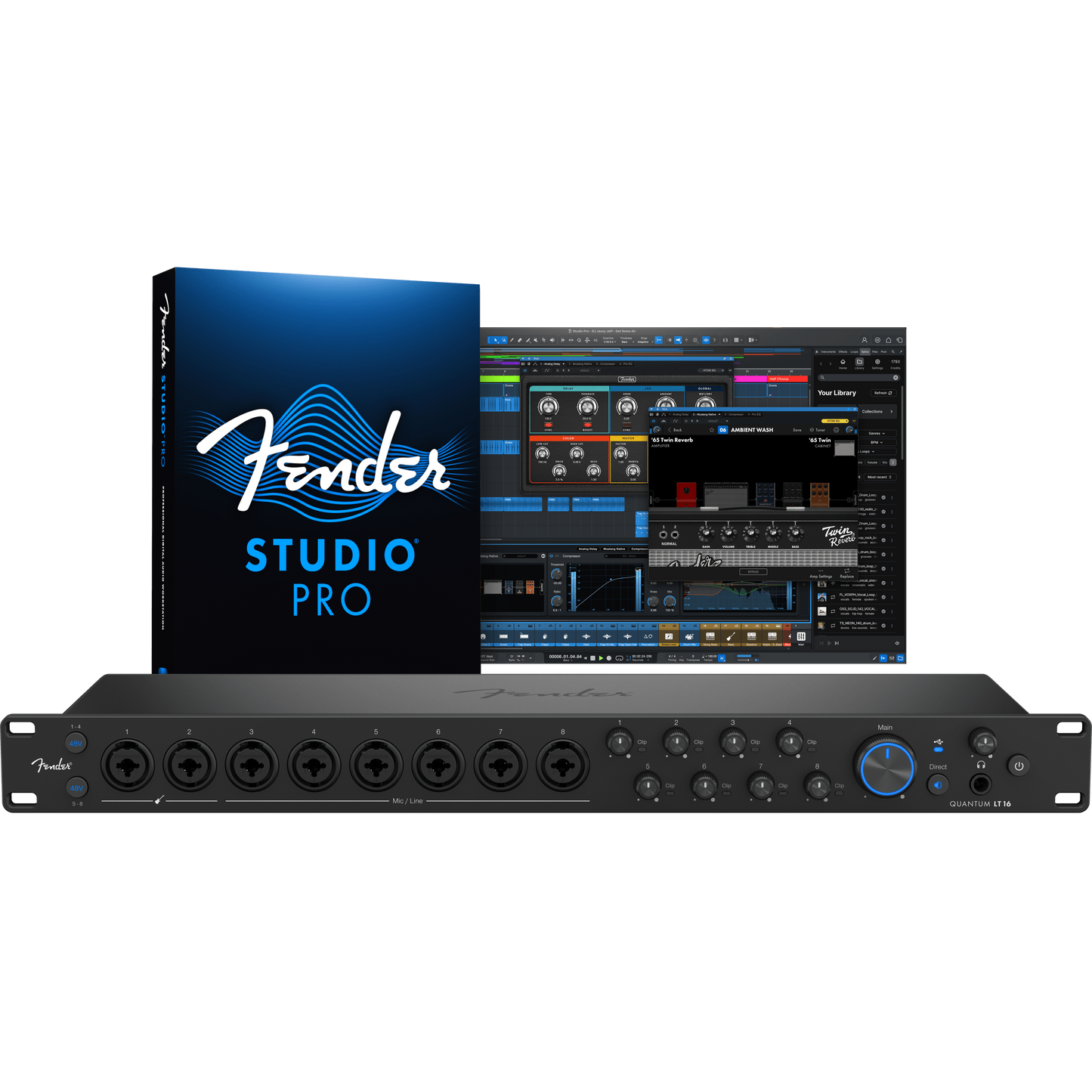 Fender Quantum LT16 16x8 24 bit / 192 kHz USB-C Audio Interface