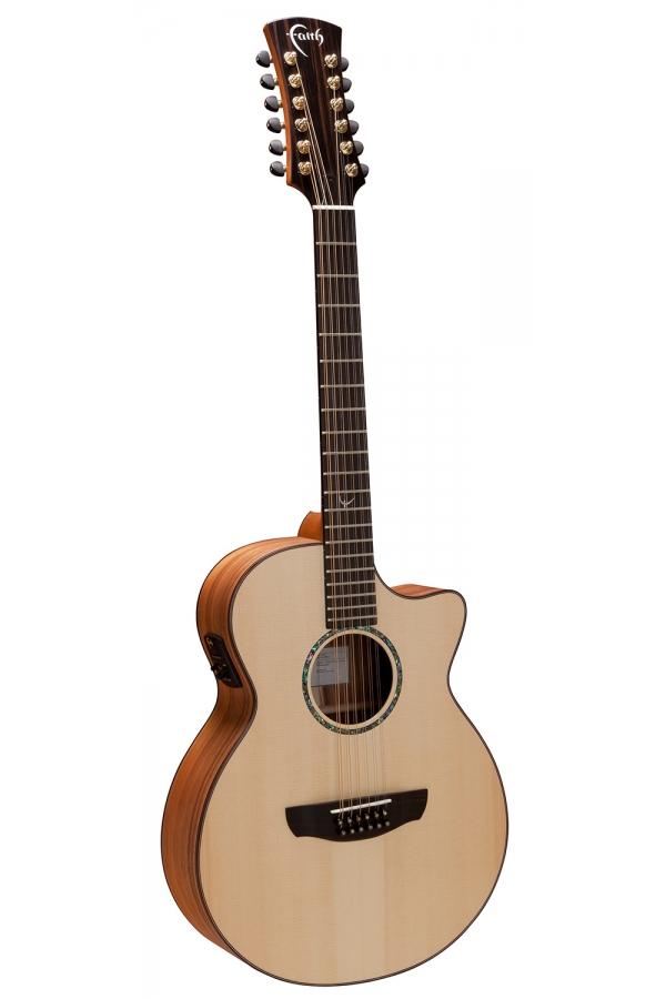 Faith Trembesi Venus 12 String Electro Acoustic Cutaway in Natural