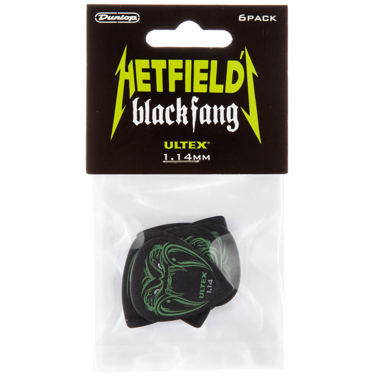 Jim Dunlop Hetfield's Black Fang Pick 1.14mm Players 6 Pack