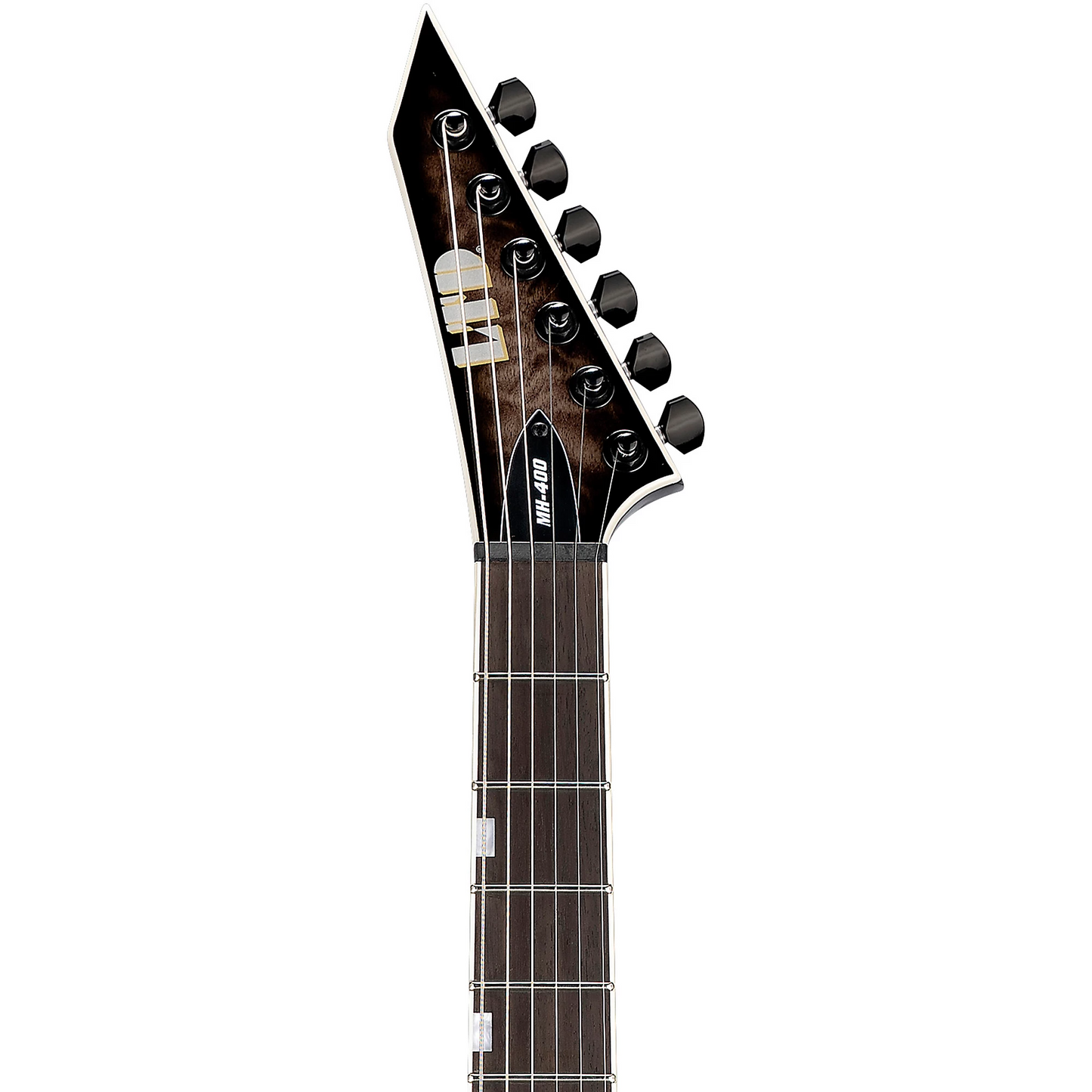 ESP LTD MH 400 HT QM Electric Guitar in See Thru Black Sunburst