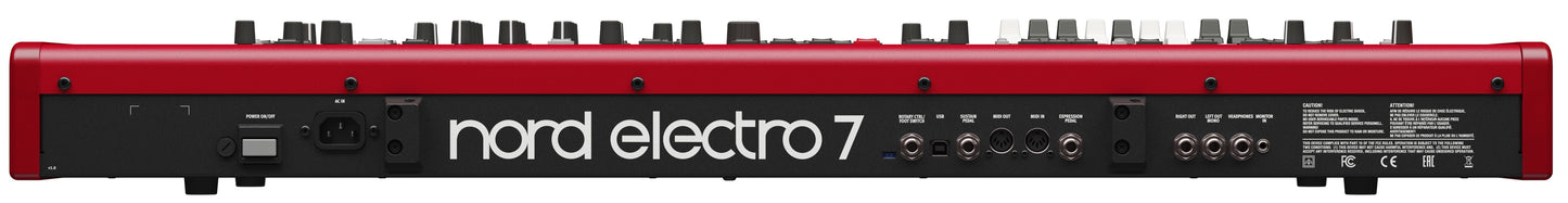 Nord Electro 7 61 Note Semi Weighted Waterfall keybed