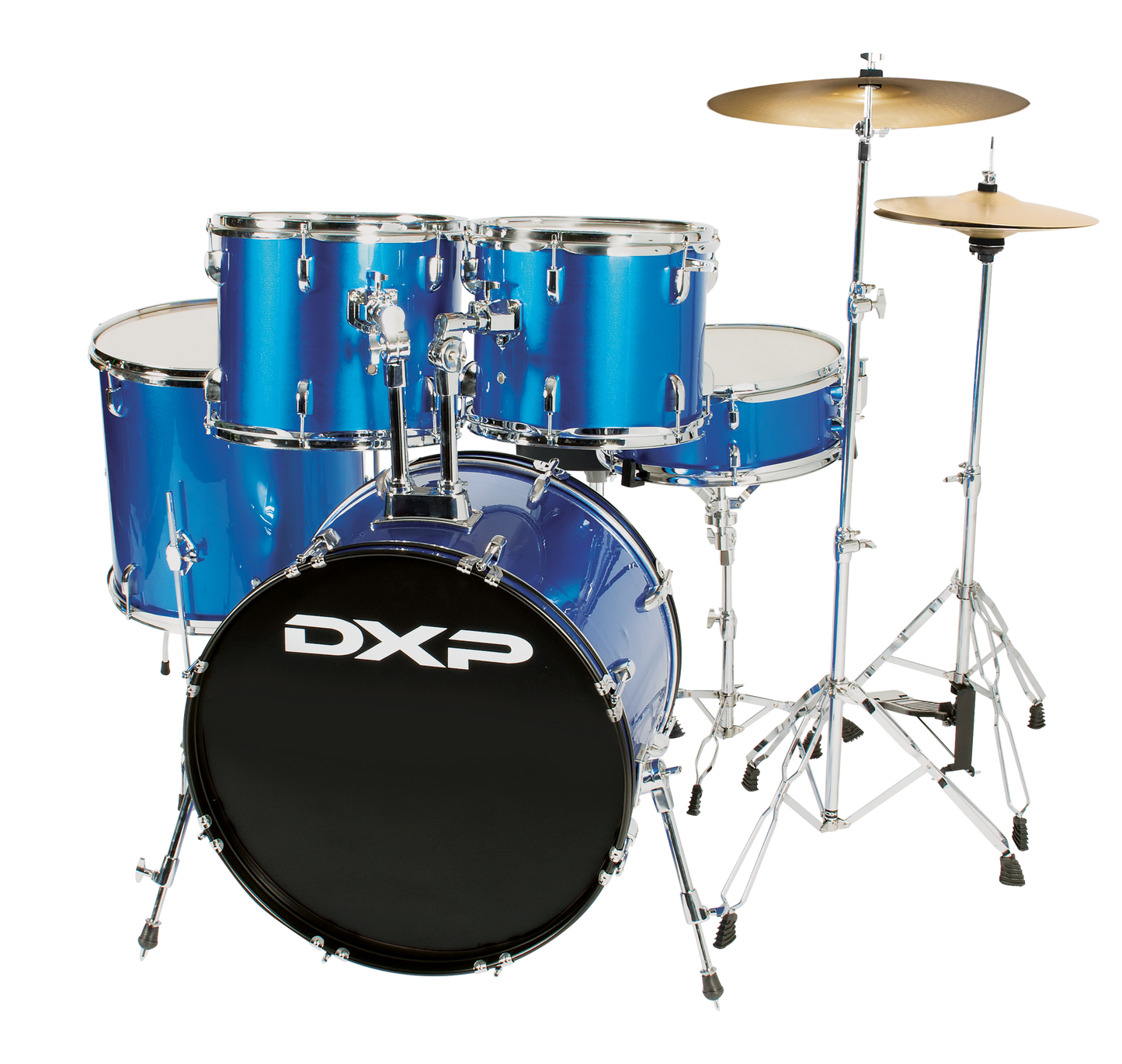 DXP Fusion Plus 5 Piece Drum Kit in Metallic Blue