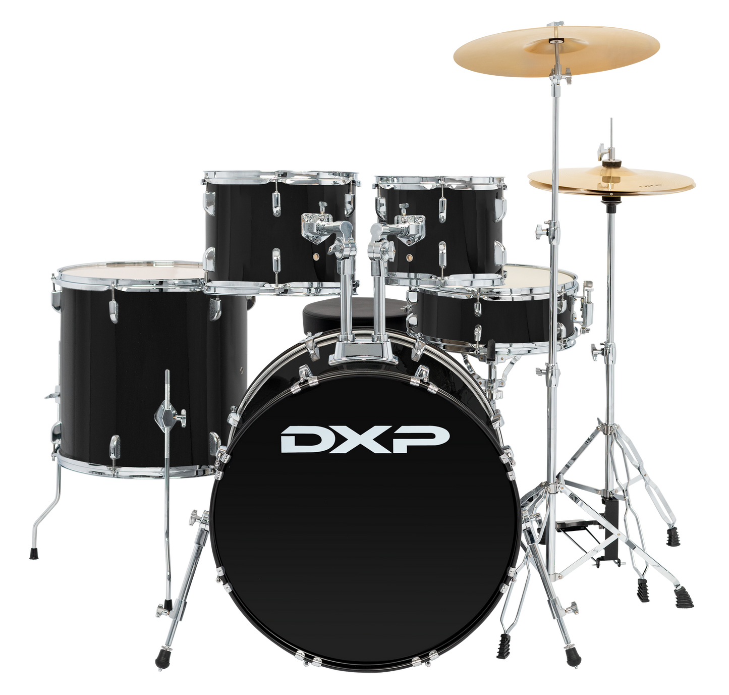 DXP Fusion Plus Series 5 Piece Drum Kit in Black
