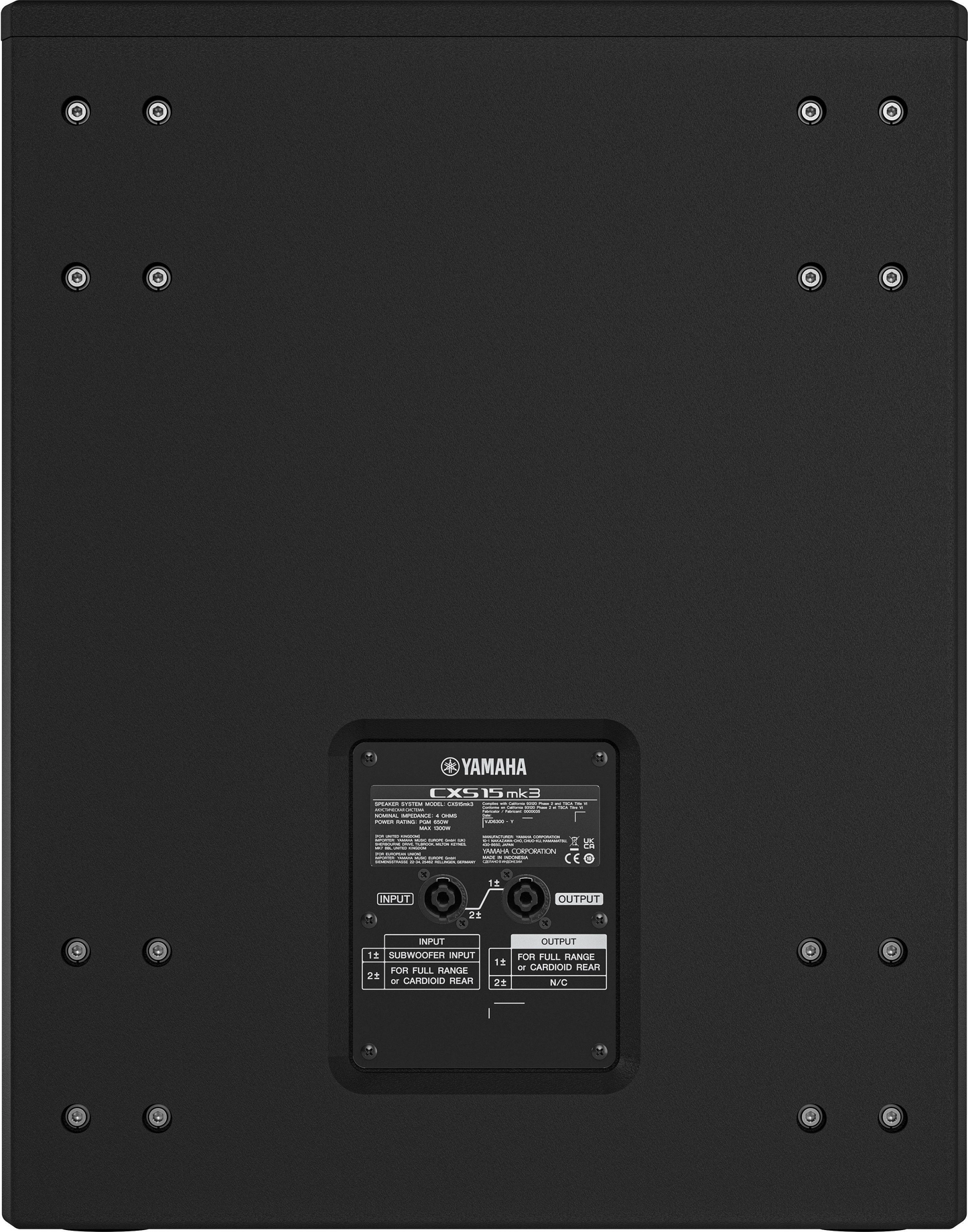 Yamaha CXS15MK3 Passive Subwoofer in Black