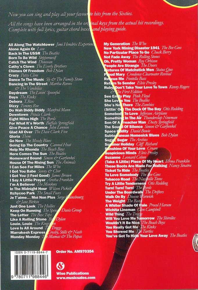 The Big Guitar Chord Songbook The Sixties