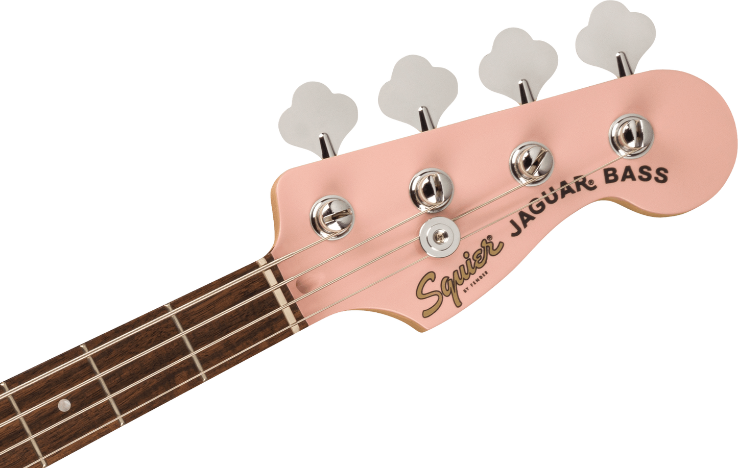 Squier FSR Affinity Series Jaguar Bass H, Laurel Fingerboard, Mint Pickguard, Matching Headstock in Shell Pink