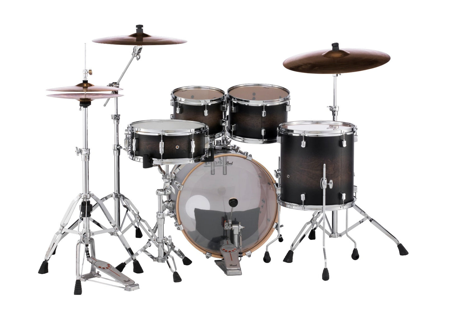 Pearl Decade Maple 20" Fusion Drumkit Increda-Bundle in Satin Black Burst