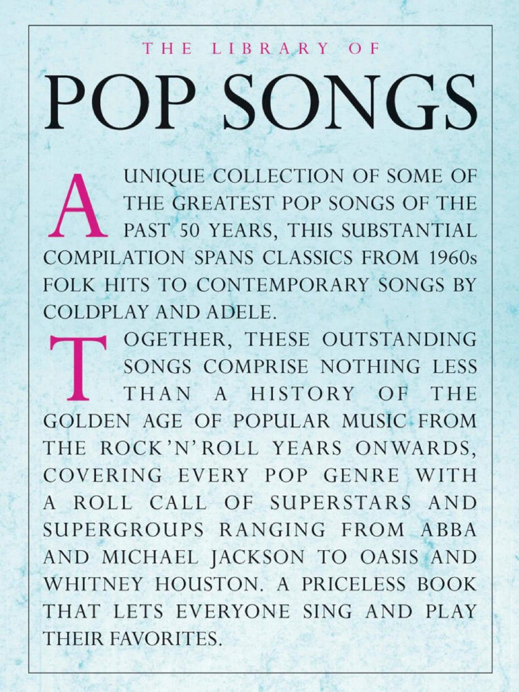 The Library of Pop Songs O/P SUB PVG