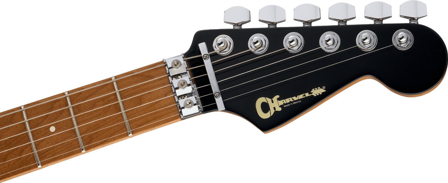 Charvel Pro-Mod Plus San Dimas Style 1 HH FR CM, Carmalized Maple Fingerboard in Sangria Burst