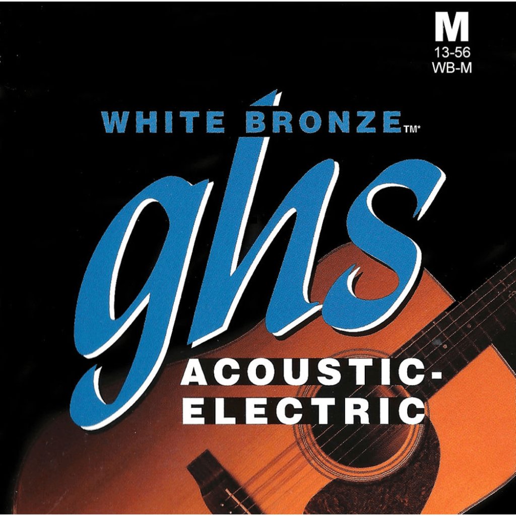 GHS WBM Medium White Bronze Acoustic Electric Guitar String 13 - 56 Gauge