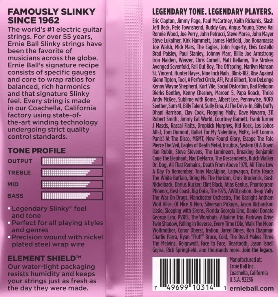 Ernie Ball Mega Slinky Nickel Wound Electric Guitar Strings 10.5-48 Gauge